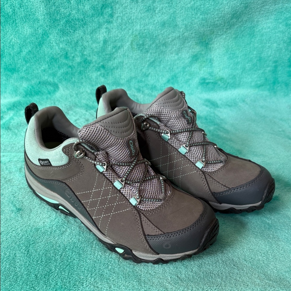 Oboz Sawtooth Waterproof Lace Up Low Hiking Shoes